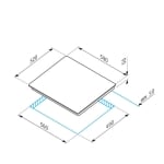 Комбиниран керамичен плот с газови котлони PYRAMIS 2 + 2