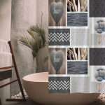 Завеса за баня CYCLOPS Peva 180 × 180 см - различни десени