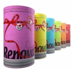 Двулицева домакинска хартия с една цветна и една бяла страна Renova - 120 къса / 2 пласта