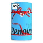 Двулицева домакинска хартия с една цветна и една бяла страна Renova - 120 къса / 2 пласта