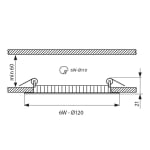 Кръгъл LED панел VIVALUX Este ЧЕРЕН - 4 000 K / 6 W