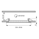 Кръгъл LED панел VIVALUX Este ЧЕРЕН - 4 000 K / 12 W