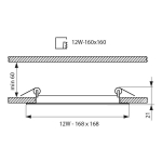 Квадратен LED панел VIVALUX GRID ЧЕРЕН - 4 000 К / 12 W