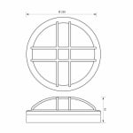 LED Плафониера MEZZO/X 18W - ЧЕРЕН