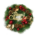 Коледен венец Merry Christmas - ЗЛАТНИ ЛИСТА