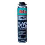Пистолетна полиуретанова пяна AKFIX 892P RV UV - 600 мл / ЧЕРНА