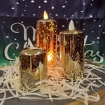 Комплект светещи коледни свещи за украса - ЗЛАТНА ГОРА