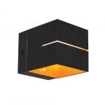 Декоративен квадратен аплик - черно / златно ADEL WL721 G9 VIVALUX
