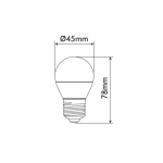 LED лампа 6.5W Е27 G45 4000K Vito