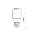  LED лампа 6.5W Е27 G45 4000K Vito